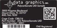 Data Graphics Inc Custom Identification Labels
